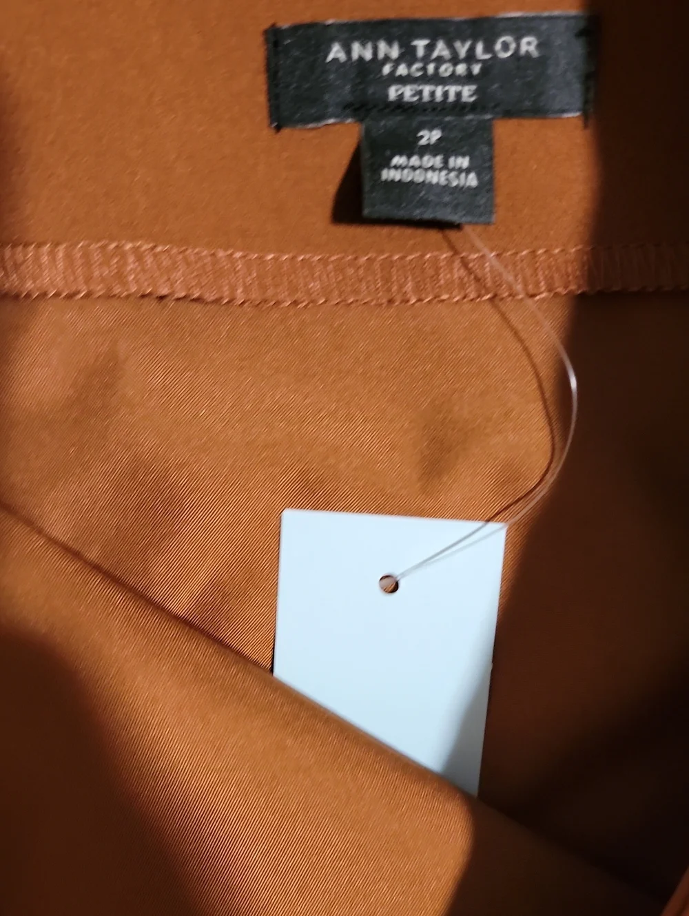 Ann Taylor Rust/Cognac Pencil Skirt with Gold Buttons
